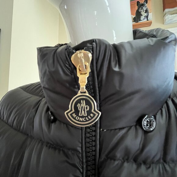 Moncler Vest w/Hood - Longe Saison - Black - Size 3 - Authentic - Picture 1 of 17